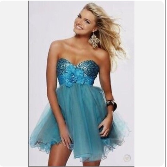 Sherri Hill Tulle Sequin Babydoll Dress - Picture 9 of 9
